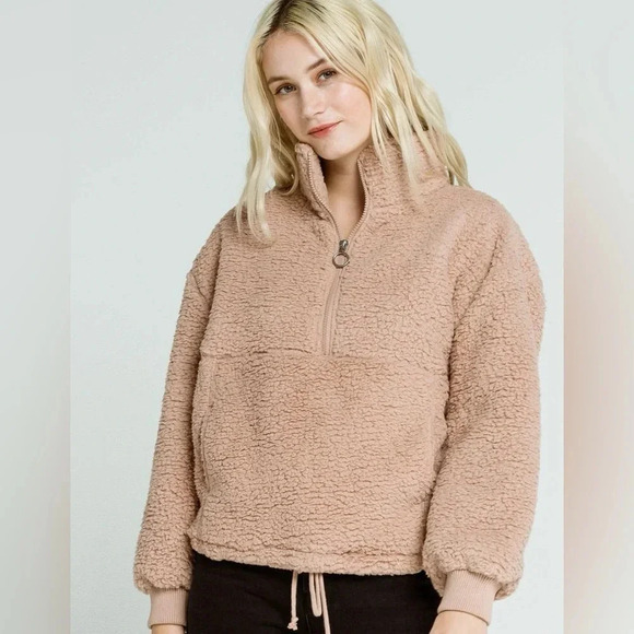 Billabong Time Off Sherpa Jacket, dusty pink - Picture 2 of 8